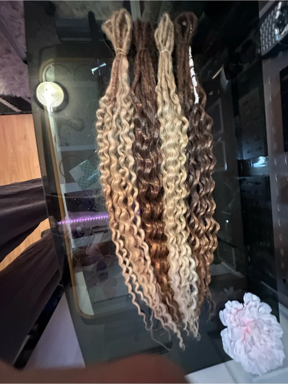 (Witchcraft beauty) Brown and Blonde Synthetic wavy  locks #20 DE  paid $240